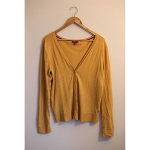 Yellow cardigan